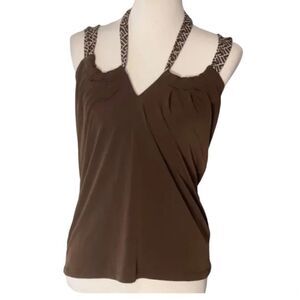 Michael Kors Brown Halter Top size M
